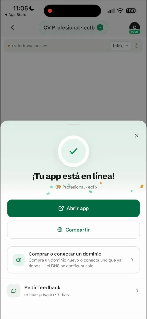 Tu app está en línea
