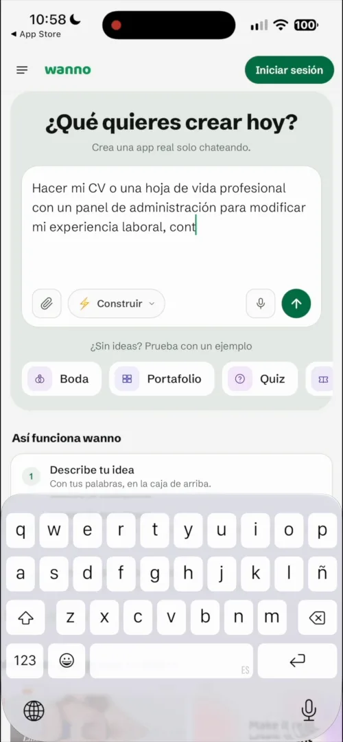 Prompt para crear el CV